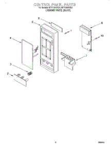 02 - Control Panel parts for Whirlpool Microwave MT1135SGB0 from AppliancePartsPros.com