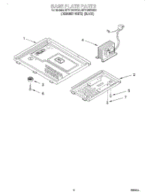 06 - Base Plate parts for Whirlpool Microwave MT1135SGB0 from AppliancePartsPros.com
