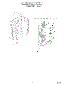 04 - Latch Board parts for Whirlpool Microwave MT1195SGQ0 from AppliancePartsPros.com
