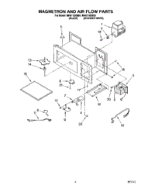 04 - Magnetron And Air Flow parts for Whirlpool Microwave MH6110XBB5 from AppliancePartsPros.com