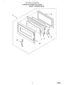 02 - Door parts for Whirlpool Microwave MH7135XEQ1 from AppliancePartsPros.com