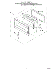 02 - Door parts for Whirlpool Microwave MH7130XEZ0 from AppliancePartsPros.com