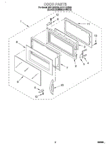 02 - Door parts for Whirlpool Microwave MH7110XBB2 from AppliancePartsPros.com