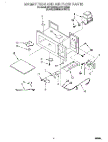 04 - Magnetron And Air Flow parts for Whirlpool Microwave MH7110XBQ2 from AppliancePartsPros.com