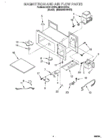 04 - Magnetron And Air Flow parts for Whirlpool Microwave MH6110XBB4 from AppliancePartsPros.com
