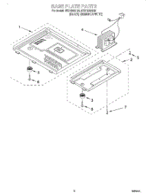 06 - Base Plate parts for Whirlpool Microwave MT3130SHB0 from AppliancePartsPros.com