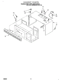 03 - Cabinet parts for Whirlpool Microwave MH6110XBQ1 from AppliancePartsPros.com