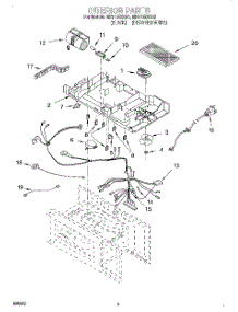 05 - Interior parts for Whirlpool Microwave MH7135XEB2 from AppliancePartsPros.com