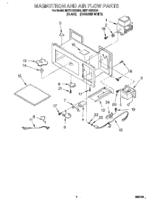 04 - Magnetron And Air Flow parts for Whirlpool Microwave MH7110XBB4 from AppliancePartsPros.com