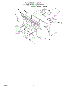 03 - Cabinet parts for Whirlpool Microwave MH6130XEQ1 from AppliancePartsPros.com