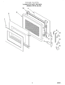02 - Door parts for Whirlpool Microwave MT9114SFB1 from AppliancePartsPros.com