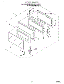 02 - Door parts for Whirlpool Microwave MH7110XBB1 from AppliancePartsPros.com