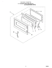 02 - Door parts for Whirlpool Microwave MH6130XEQ0 from AppliancePartsPros.com