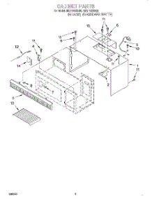 03 - Cabinet parts for Whirlpool Microwave MH7110XBB6 from AppliancePartsPros.com