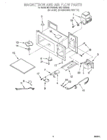 04 - Magnetron And Air Flow parts for Whirlpool Microwave MH7110XBB6 from AppliancePartsPros.com
