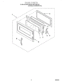 02 - Door parts for Whirlpool Microwave MH7135XEQ0 from AppliancePartsPros.com