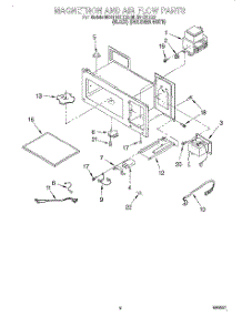 04 - Magnetron And Air Flow parts for Whirlpool Microwave MH6110XEB0 from AppliancePartsPros.com