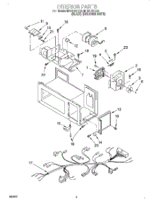05 - Interior, Lit / Optional parts for Whirlpool Microwave MH6110XEB0 from AppliancePartsPros.com