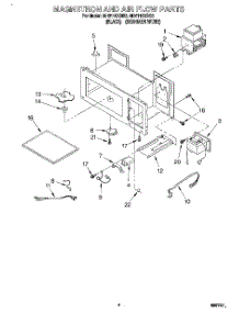 04 - Magnetron And Air Flow parts for Whirlpool Microwave MH6110XBB3 from AppliancePartsPros.com