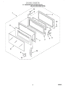 02 - Door parts for Whirlpool Microwave MH6110XEQ0 from AppliancePartsPros.com