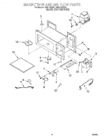 04 - Magnetron And Air Flow parts for Whirlpool Microwave MH6110XEB1 from AppliancePartsPros.com