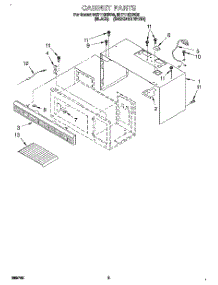 03 - Cabinet parts for Whirlpool Microwave MH7110XBB5 from AppliancePartsPros.com