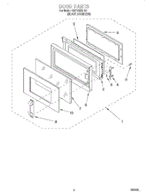 02 - Door parts for Whirlpool Microwave GH7155XHS0 from AppliancePartsPros.com