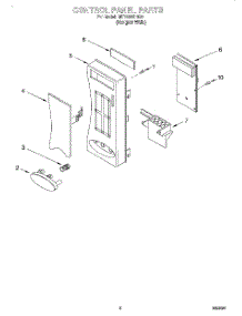 02 - Control Panel parts for Whirlpool Microwave MT1100SHQ0 from AppliancePartsPros.com