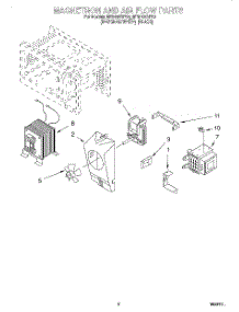 05 - Magnetron And Air Flow parts for Whirlpool Microwave MT9102SFQ0 from AppliancePartsPros.com