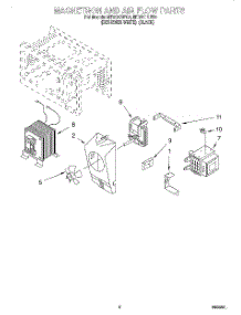 05 - Magnetron And Air Flow parts for Whirlpool Microwave MT9101SFB0 from AppliancePartsPros.com
