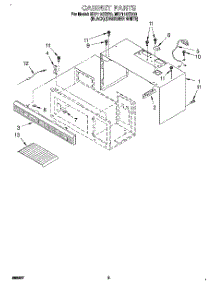 03 - Cabinet parts for Whirlpool Microwave MH7110XBB0 from AppliancePartsPros.com