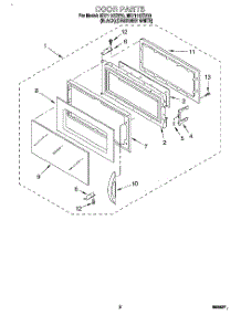 02 - Door parts for Whirlpool Microwave MH7110XBQ0 from AppliancePartsPros.com