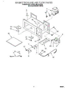 04 - Magnetron And Air Flow parts for Whirlpool Microwave MH7110XBQ0 from AppliancePartsPros.com