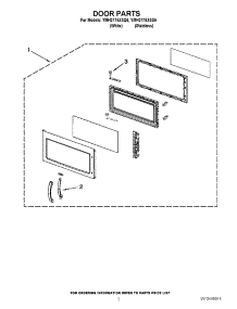 02 - Door Parts parts for Whirlpool Microwave YMH2175XSS5 from AppliancePartsPros.com
