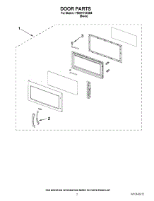 02 - Door Parts parts for Whirlpool Microwave YMH2175XSB6 from AppliancePartsPros.com
