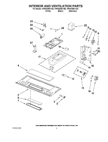 03 - Interior And Ventilation Parts parts for Whirlpool Microwave WMH3205XVQ2 from AppliancePartsPros.com