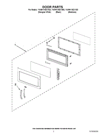 02 - Door Parts parts for Whirlpool Microwave YWMH1162XVS3 from AppliancePartsPros.com