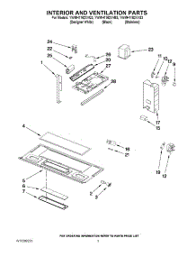 03 - Interior And Ventilation Parts parts for Whirlpool Microwave YWMH1162XVS3 from AppliancePartsPros.com