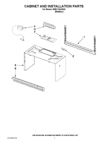 06 - Cabinet And Installation Parts parts for Whirlpool Microwave WMH1164XWS2 from AppliancePartsPros.com