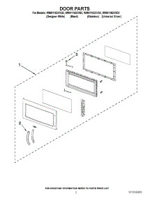 02 - Door Parts parts for Whirlpool Microwave WMH1162XVB3 from AppliancePartsPros.com