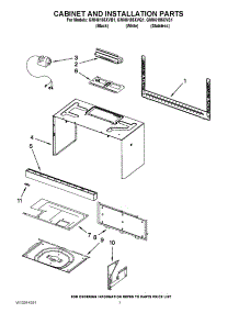 06 - Cabinet And Installation Parts parts for Whirlpool Microwave GMH6185XVS1 from AppliancePartsPros.com
