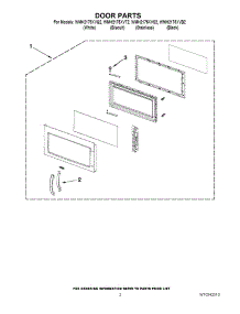02 - Door Parts parts for Whirlpool Microwave WMH2175XVB2 from AppliancePartsPros.com