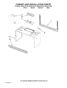 06 - Cabinet And Installation Parts parts for Whirlpool Microwave WMH2175XVB2 from AppliancePartsPros.com