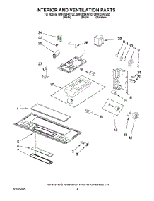 03 - Interior And Ventilation Parts parts for Whirlpool Microwave GMH3204XVS2 from AppliancePartsPros.com