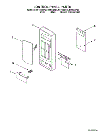 02 - Control Panel Parts parts for Whirlpool Microwave MT4155SPS5 from AppliancePartsPros.com