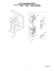 04 - Latch Board Parts parts for Whirlpool Microwave MT4155SPB5 from AppliancePartsPros.com