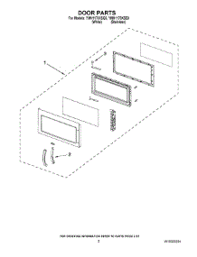 02 - Door Parts parts for Whirlpool Microwave YMH1170XSQ3 from AppliancePartsPros.com