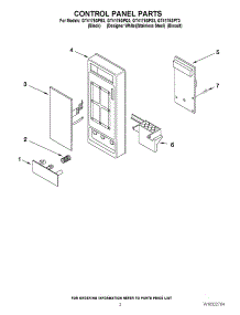 02 - Control Panel Parts parts for Whirlpool Microwave GT4175SPT3 from AppliancePartsPros.com