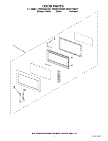 02 - Door Parts parts for Whirlpool Microwave YWMH1162XVB1 from AppliancePartsPros.com