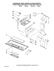 03 - Interior And Ventilation Parts parts for Whirlpool Microwave WMH2175XVT1 from AppliancePartsPros.com